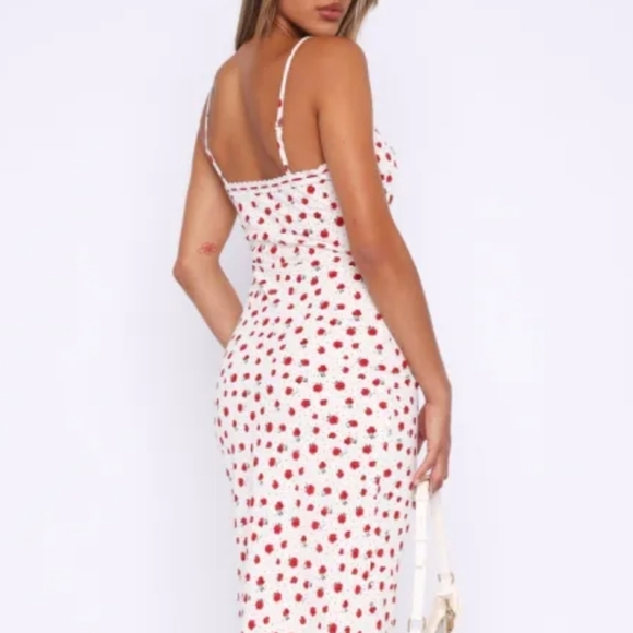 NWOT White Fox Boutique Making Decisions Maxi Dress - Poppy Spritz, size Small - Picture 4 of 7